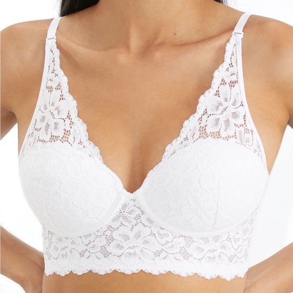 MAIDENFORM womens wirefree 36D white foam cups convertible halter bra DM1188 NWT - Picture 1 of 3